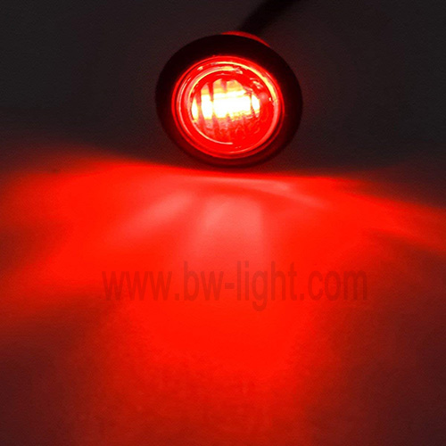 Feu de position latéral à LED rond rouge pour voitures